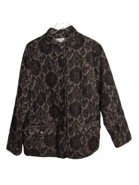 Vintage Charter Club Quilted Jacket Womens Size 2X Boho Earthy Whimsigoth Granny